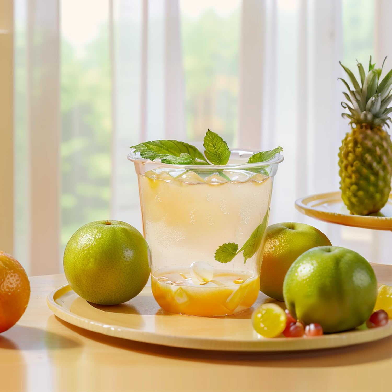 Disposable Stemless Glasses 12oz Crystal Plastic Cups Disposable Cold Party Drinking Cups Wine Glasses for Meeting Weddings Birthdays Cocktail Christmas Party Supplies (Clear, 50 Pcs) - Image 6