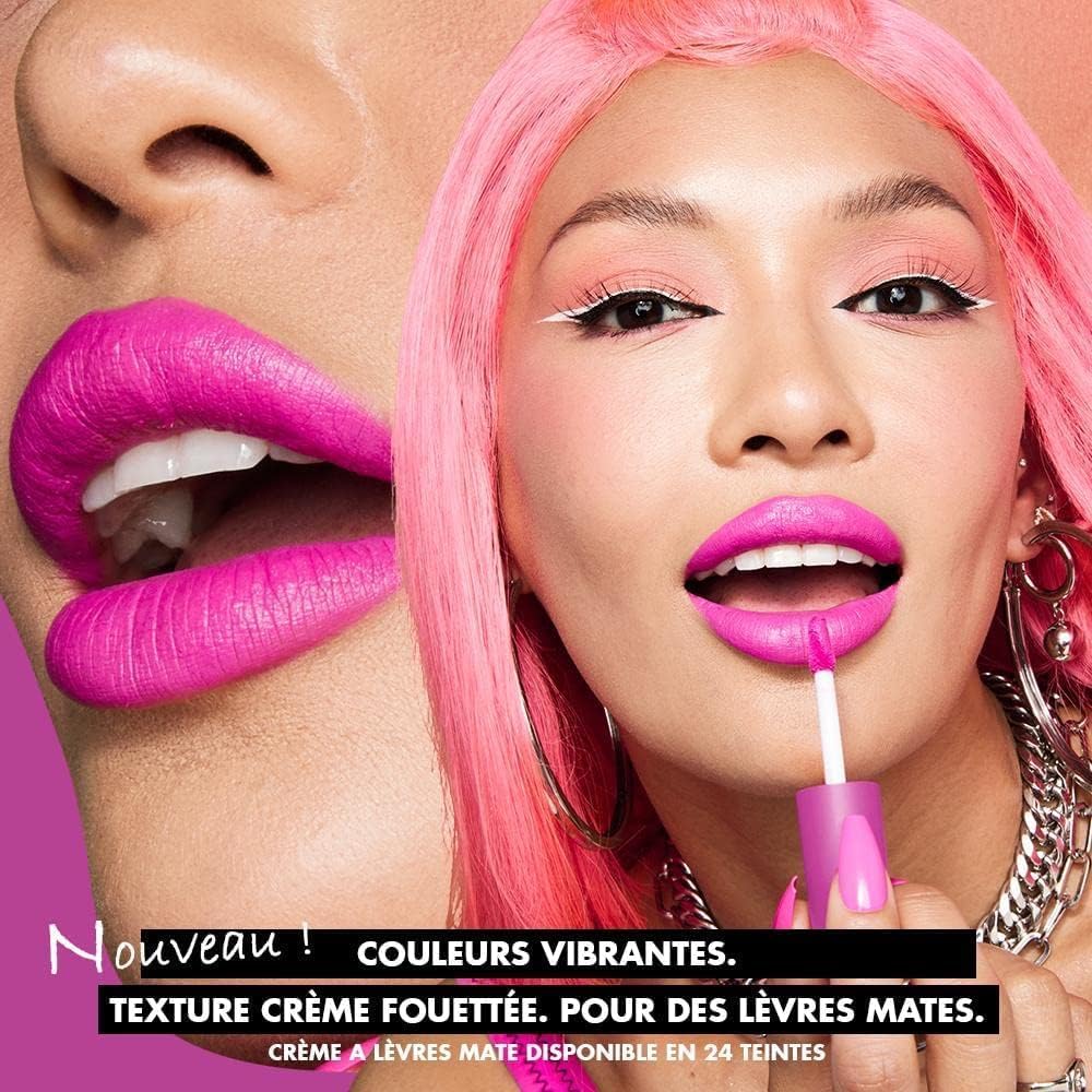 NYX Professional Makeup Rossetto Liquido, Tinta Labbra Matte, Tonalità Ultra-Vibranti, Con Burro di Karité e Burro di Cacao, Smooth Whip, Tonalità: Bday Frosting (Confezione da 5)