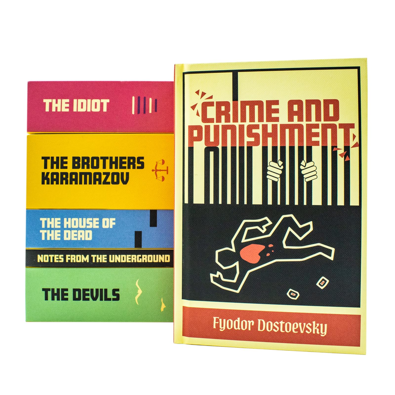 Complete Collection of Fyodor Dostoevsky 6 Hardback Books Box Set: Crime and Punishment, Notes from the Underground, The Idiot, The Brothers Karamazov, The House of the Dead, The Devils
