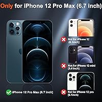 Vista 565 de SUPFINE - Funda magnética para iPhone 13 Pro Max (compatible con MagSafe), (protección contra caídas de grado militar de 10 pies), delgada, Negro