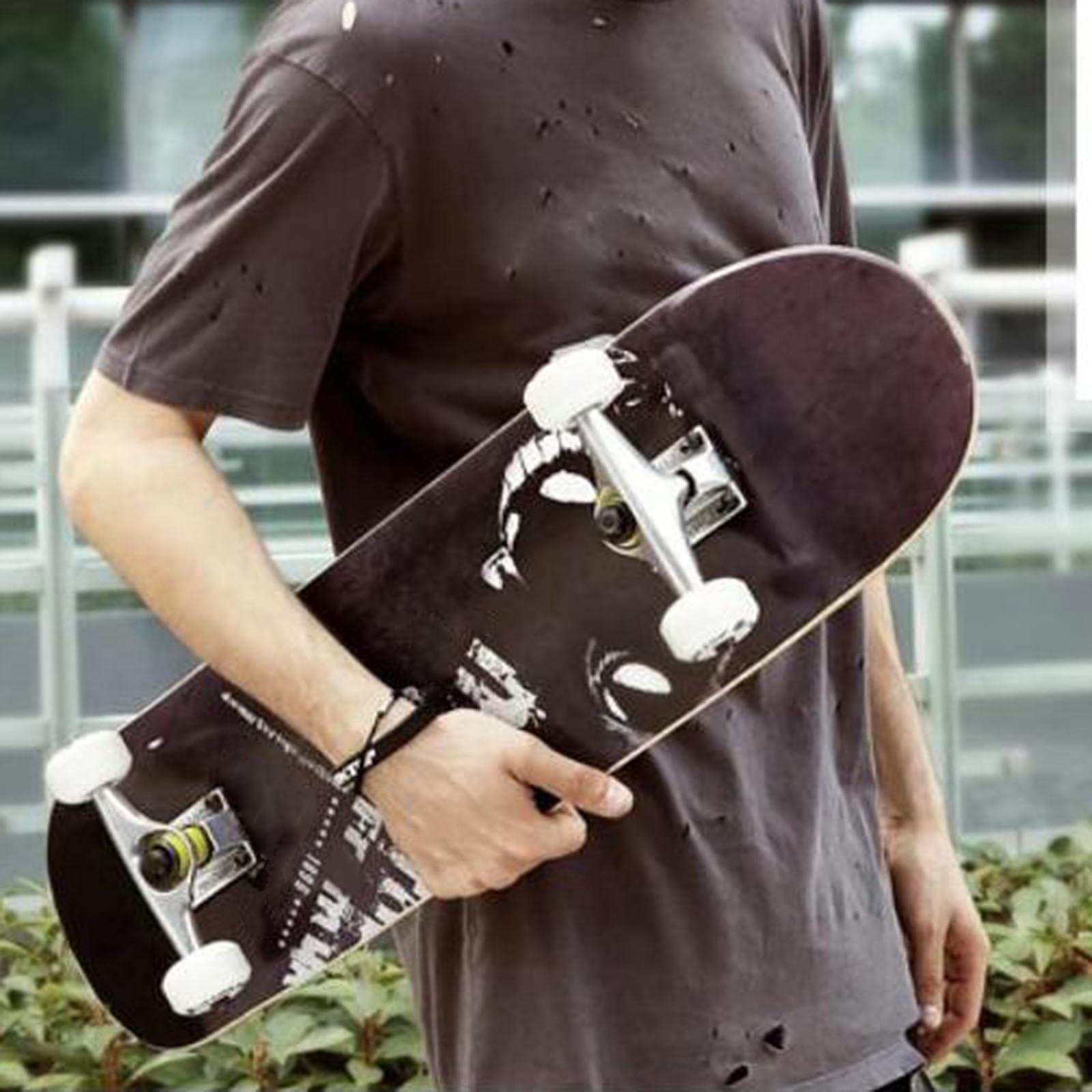 1 Juego de Patines Skateboard Trucks Ruedas para Tabla Rodamientos ABEC 9 Accesorios Completos con Espaciadores Metálicos Adecuado para