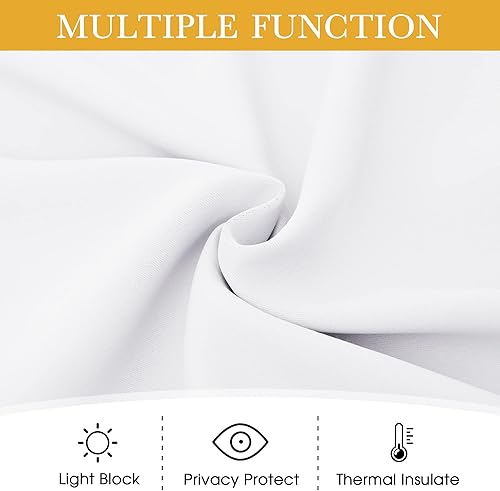 Miniatura 219 de RYB HOME Juego de 2 paneles de cortinas opacas grises de 63 pulgadas de largo, cortinas sólidas resistentes para oscurecer la habitación