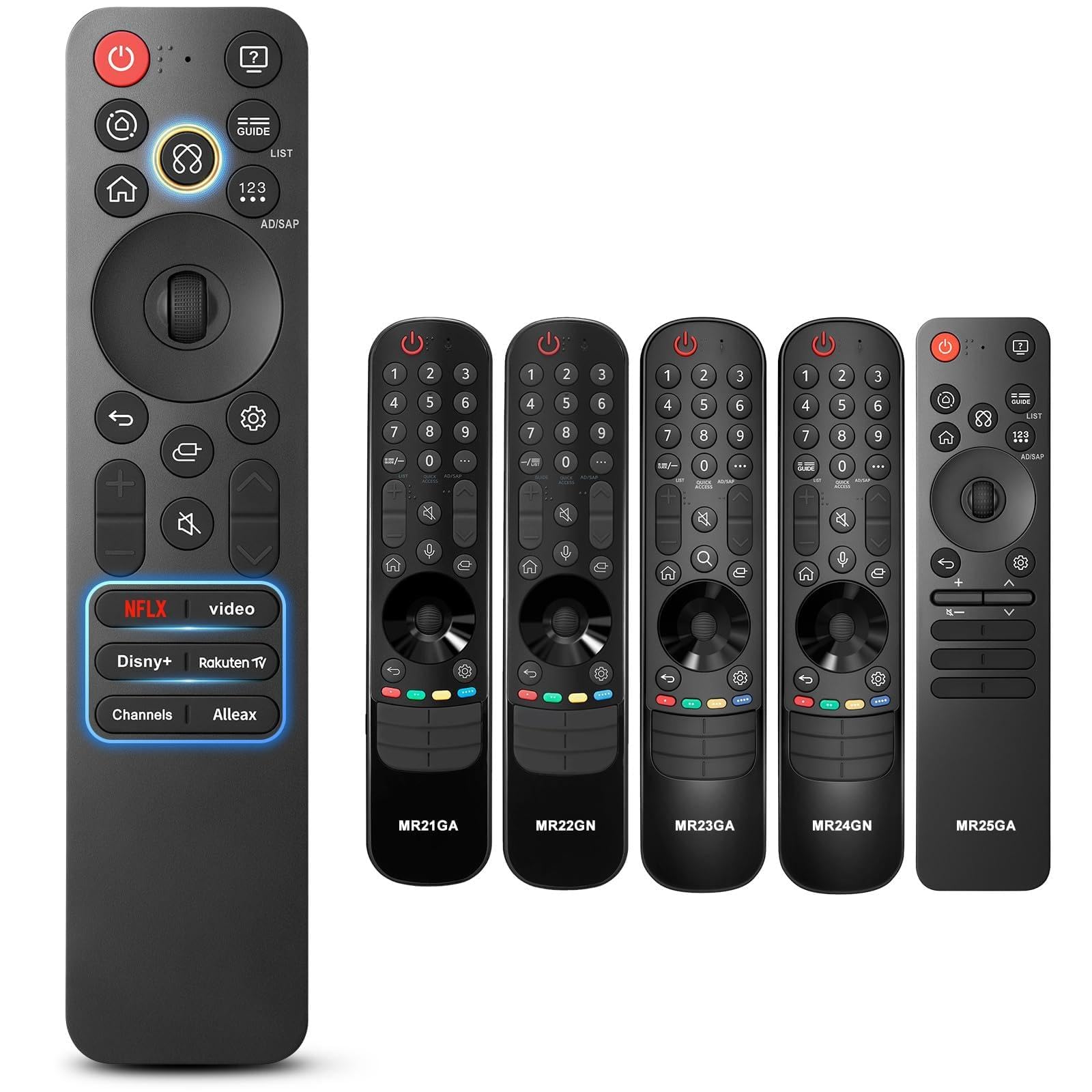 per LG - Telecomando Magic TV, Telecomando vocale sostitutivo per Smart TV LG NanoCell OLED EVO QNED QLED UHD, compatibile con MR21、MR22、MR23、MR24、MR25