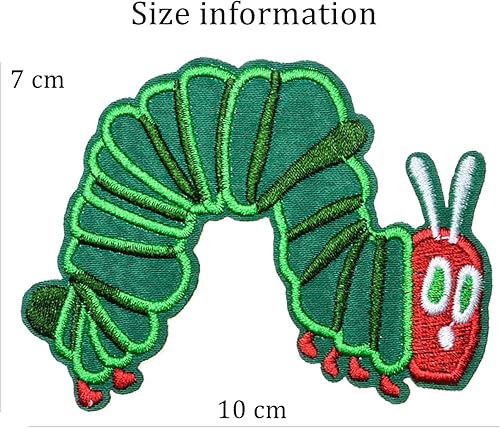 Miniatura 2 de Parche bordado de oruga muy hambrienta con apliques de hierro L88