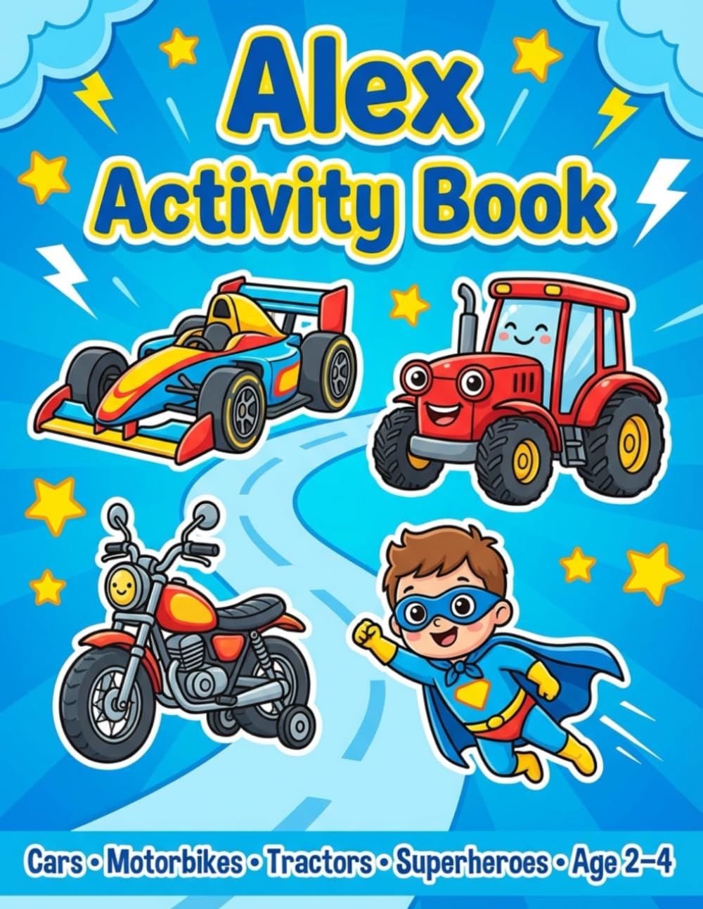 Alex Activity Book: Fun Coloring, Alphabet Learning, & Puzzles for Ages 2–4