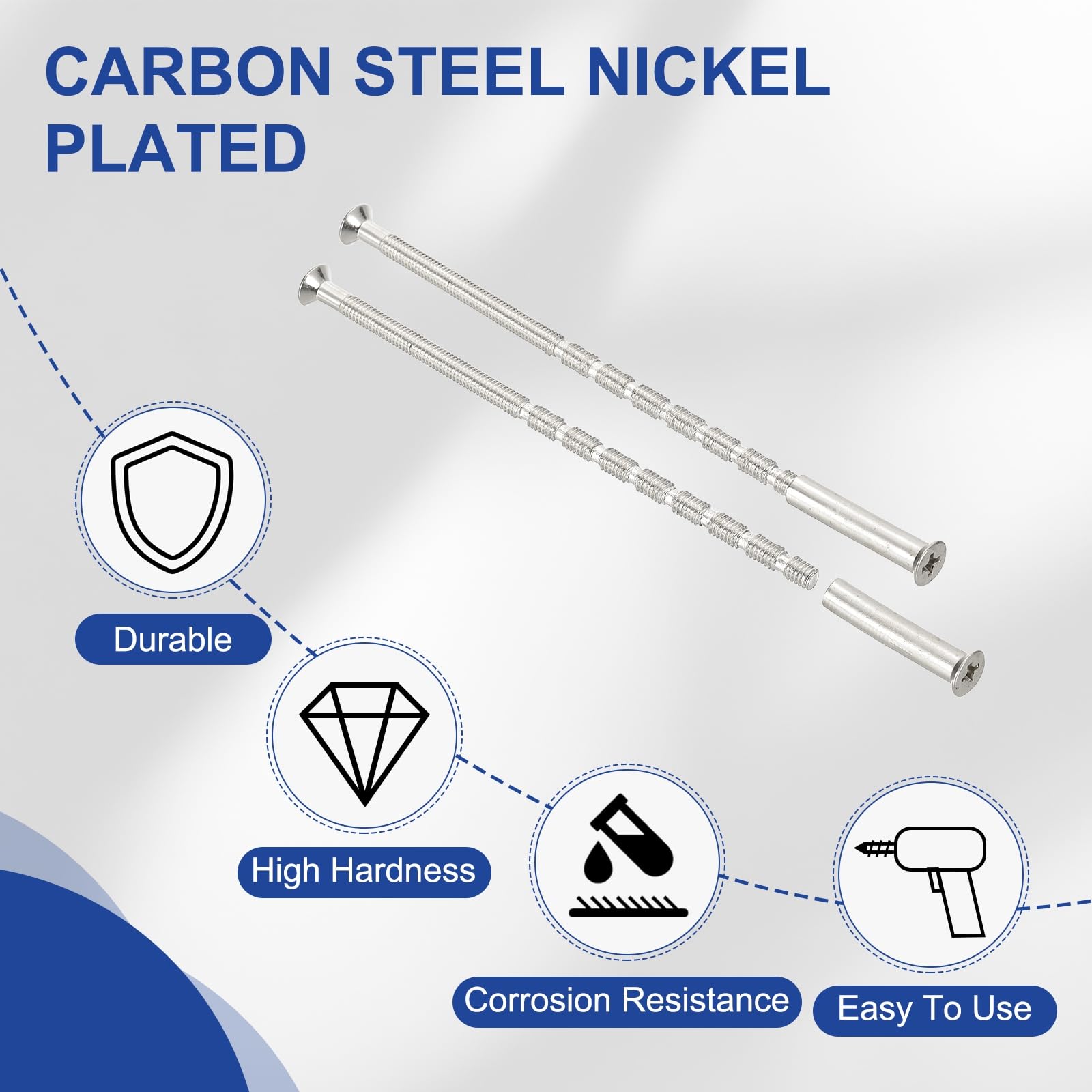 PATIKIL Door Handle Screws M4x100 - Image 3