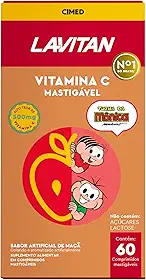 Lavitan Infantil Turma da Mônica Vitamina C Sabor Maçã com 60 Comprimidos Mastigáveis