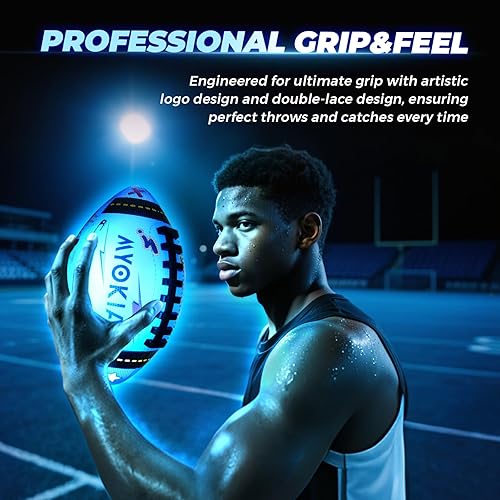 Miniatura 2 de Balón de fútbol que brilla en la oscuridad, regalo de cumpleaños para niños y adolescentes de 3-15+, RGB recargable, bola que brilla en la oscuridad