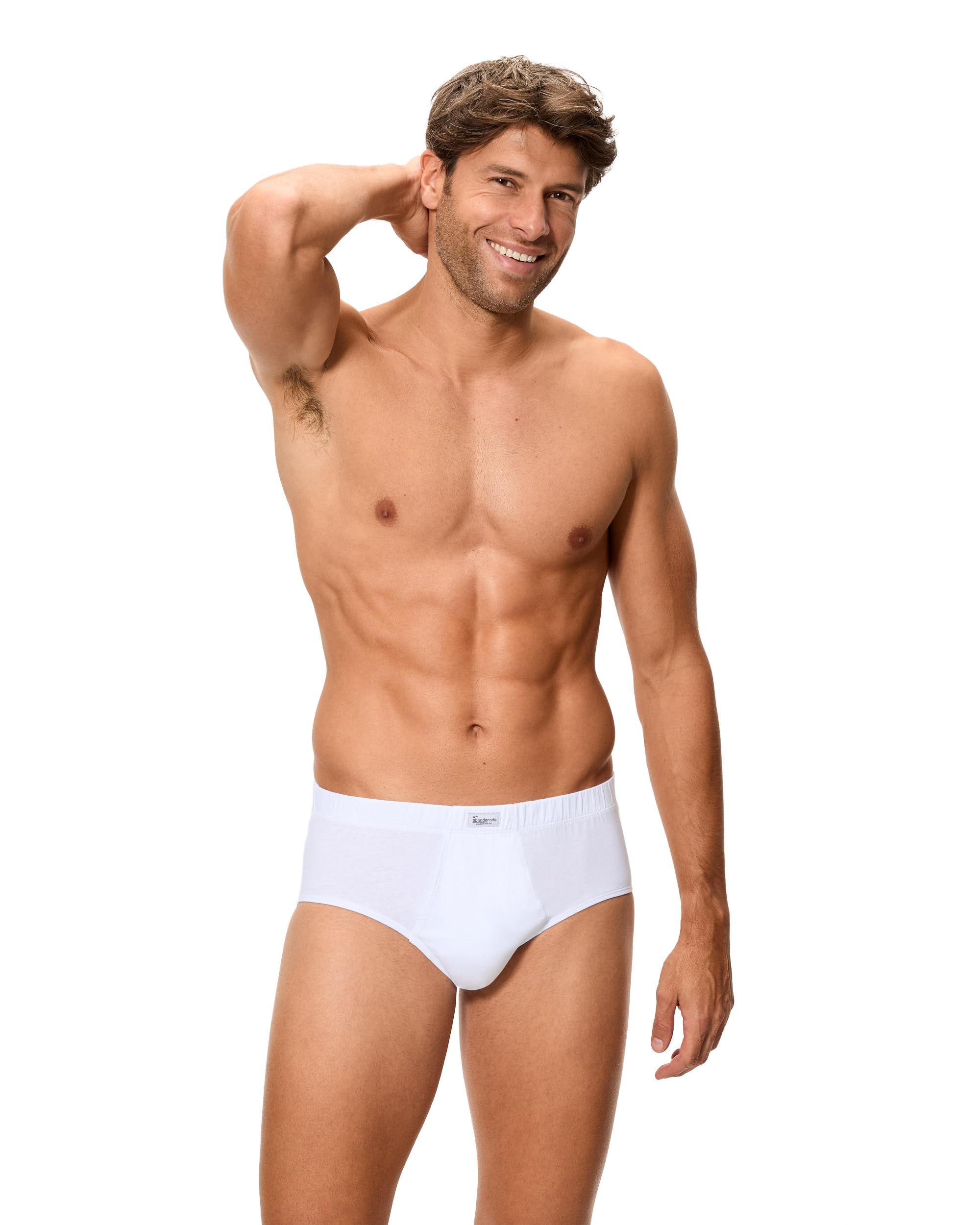 ABANDERADO Men's Los Esenciales Algodón Full Slip, White (Blanco 001), Medium (Size: 48)
