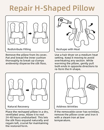 Vista 27 de BEBAS Almohada de viaje para niños en forma de U para automóvil, accesorios de viaje para niños y adultos, suave y transpirable, soporta la cabeza