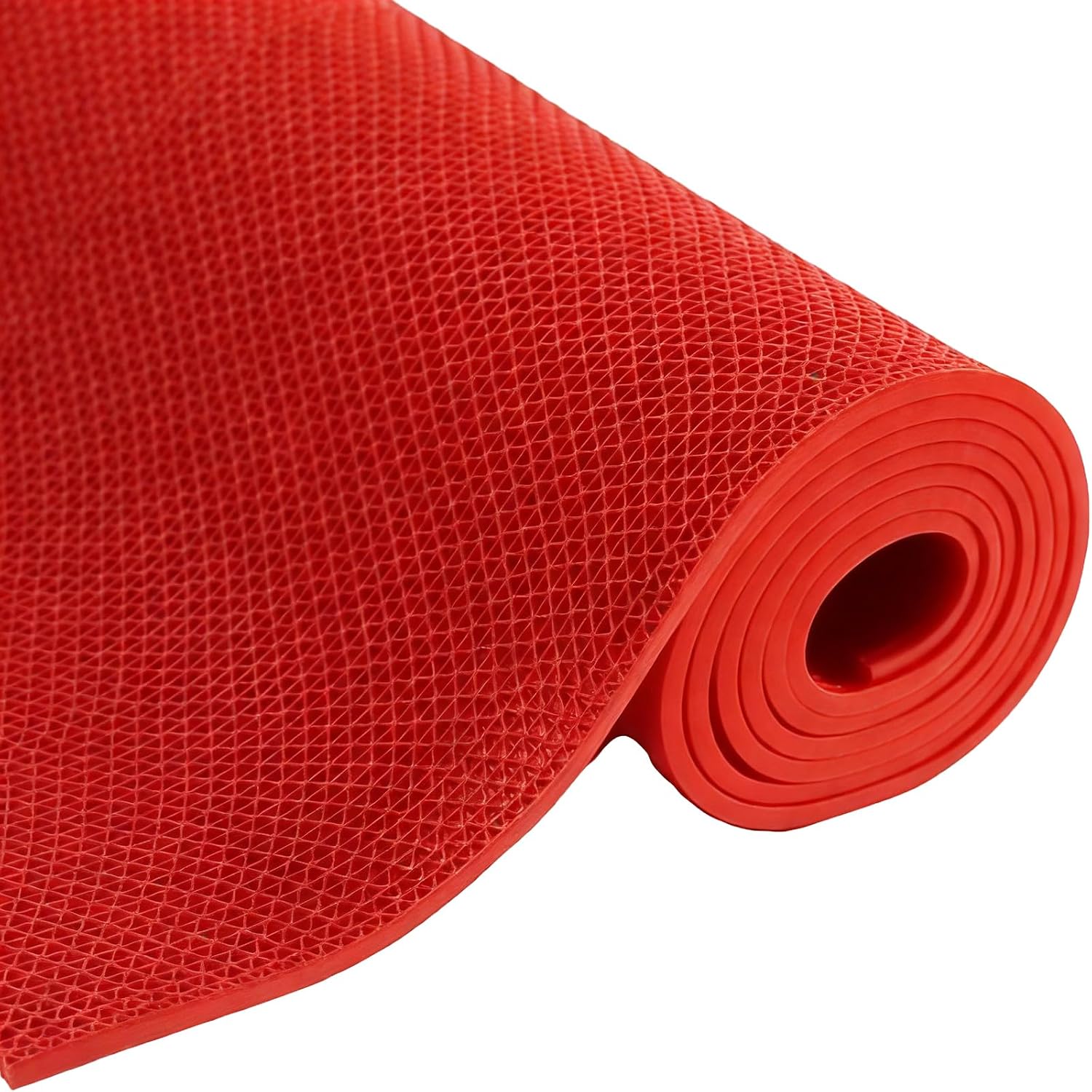 Non-Slip PVC Drainage Floor Mat, 5mm Thick Waterproof Rubber Mat for Indoor/Outdoor Use, Ideal for Kitchen, Bathroom, Pool - Big Hollow Design (Green, 0.9x1m)