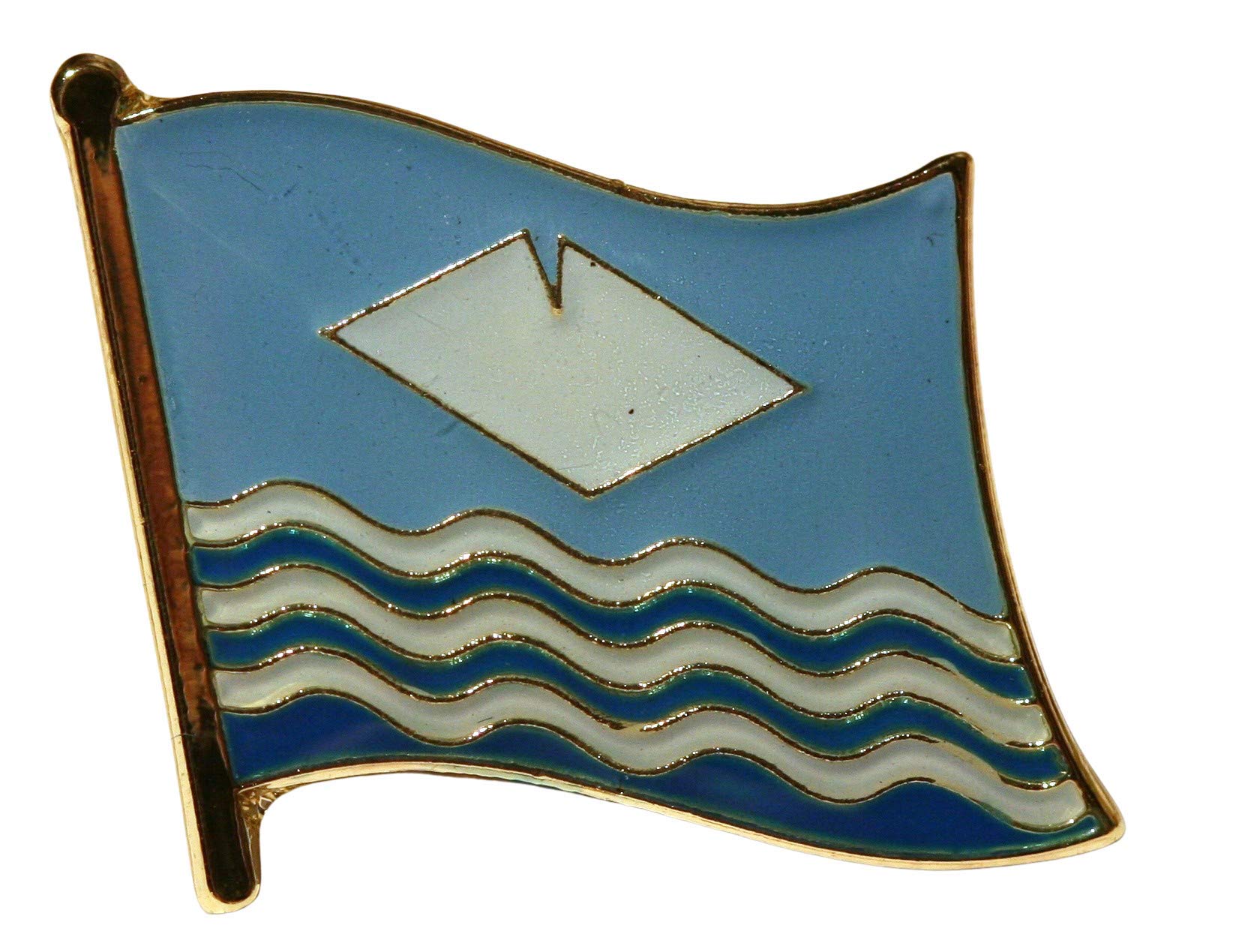 Isle of Wight County Flag Pin Badge