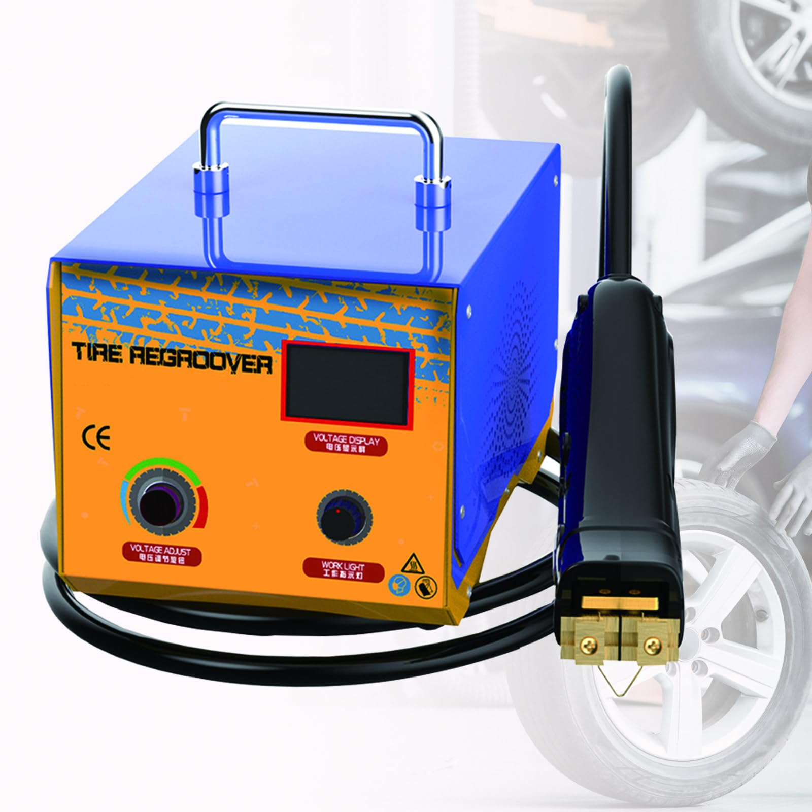 Kit de reparación de neumáticos, Herramienta de reparación de neumáticos de 1000 W con Calor y Cuchillas Ajustables, Plancha para neumáticos, máquina ranuradora para renovar neumáticos
