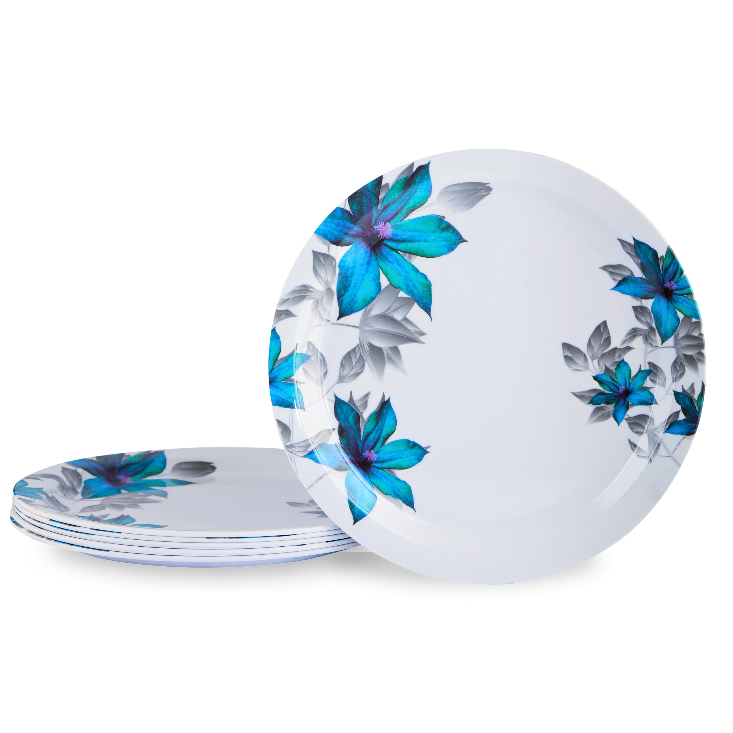 Melamine Quarter Plates | Round Half Plate Serving Set| Microwave Safe | Break Resistant | Plates for Snacks, Lunch, Dinner | Plates for Home, Office, Restaurant | Set of 6 | 7 Inchs (Blue) (B0D9QBJ8CS) Amazon Price History, Amazon Price Tracker