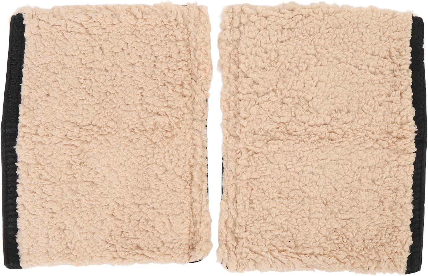Sheepskin Fleece Armrest Cushion for Comfort Protecting Arms and Elbows in Office Chairs and More (Beige)