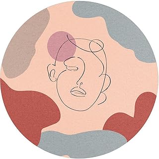 Salon designerski dywan duża powierzchnia dywany sztuka nowoczesna abstrakcyjna ludzka twarz salon / sypialnia/gabinet/stolik kawowy 140 x 140 cm okrągły