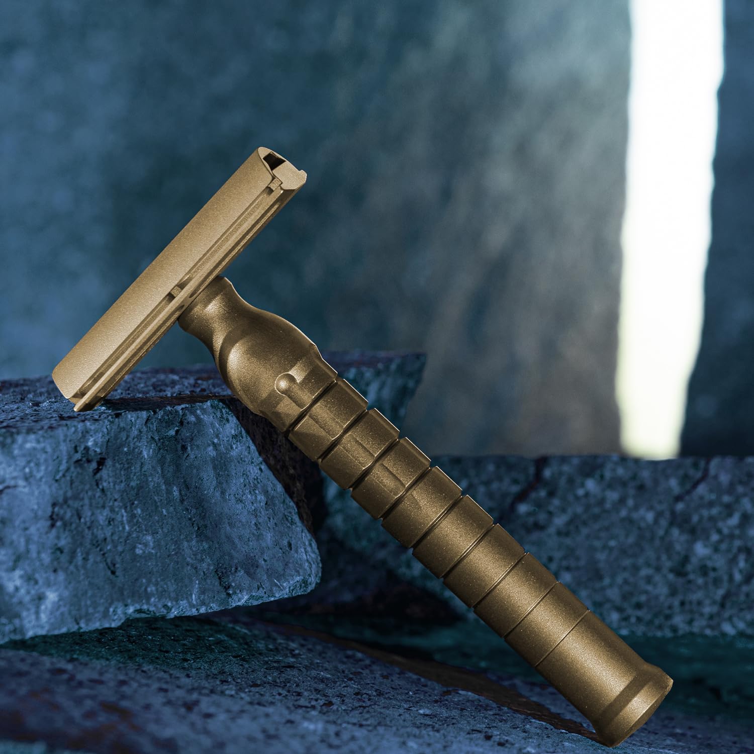 The Goodfellas’ Smile Bayonetta CNC‑Machined 100 % Brass Double‑Edge Safety Razor – Precision Comfort Shave Design, Sand‑Blasted Satin Finish, Crafted in Italy