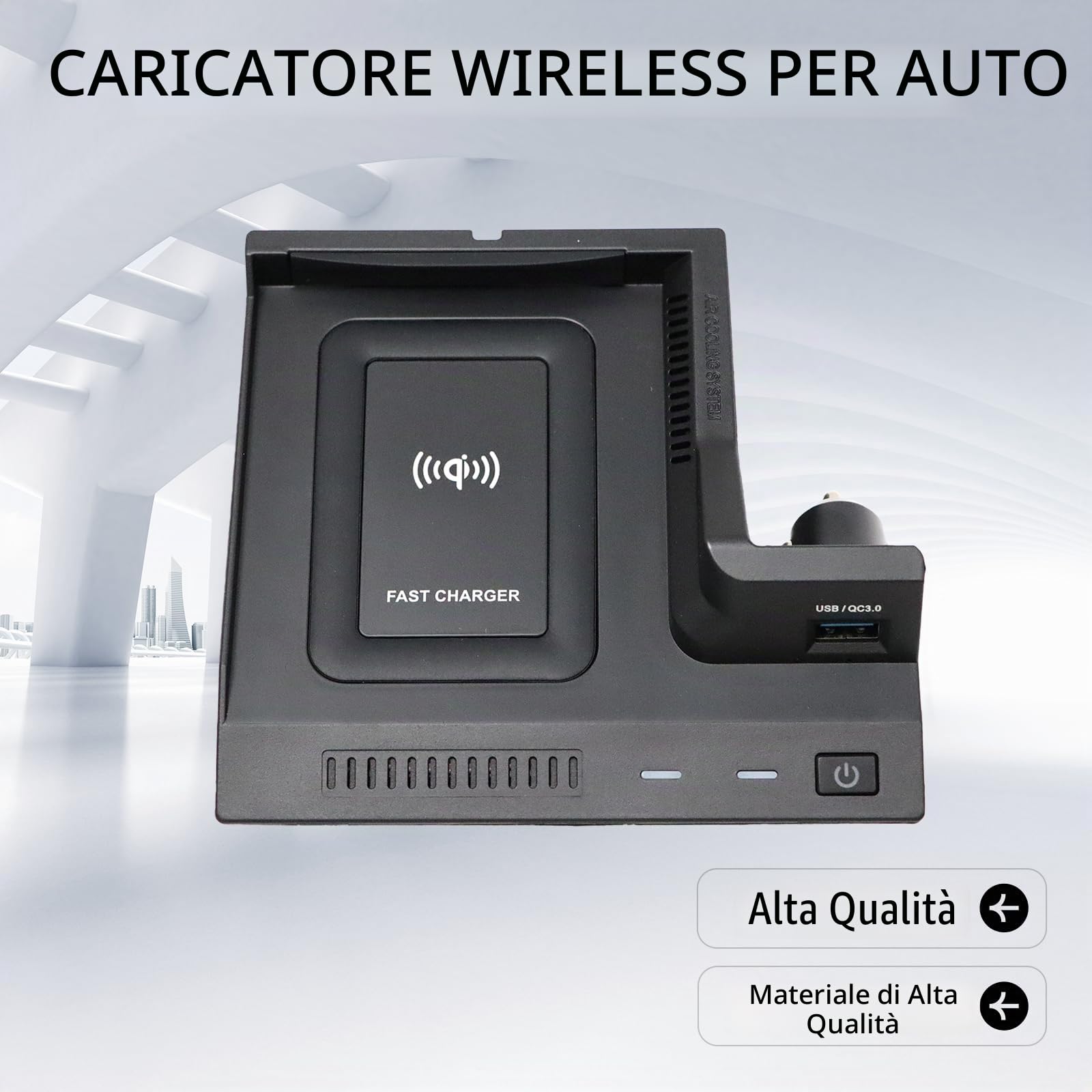 Caricabatterie wireless per auto QI caricabatterie wireless compatibile con Classe C W205 GLC X253 caricabatterie wireless per auto caricabatterie wireless per auto