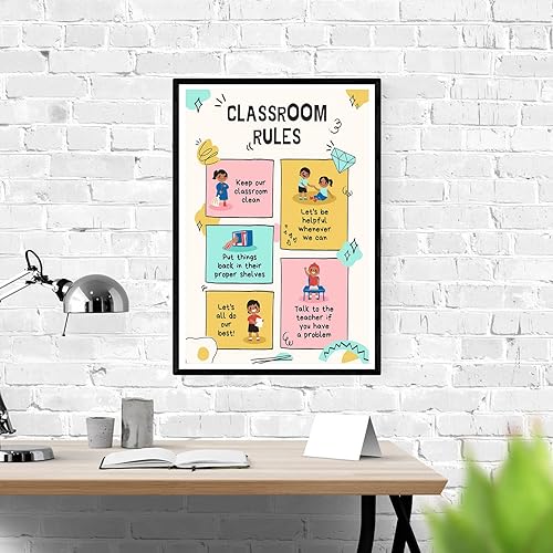 Miniatura 3 de Reglas del aula - Carteles de inspiración bondad para la escuela - Consejero escolar Decoración de oficina - CPS014