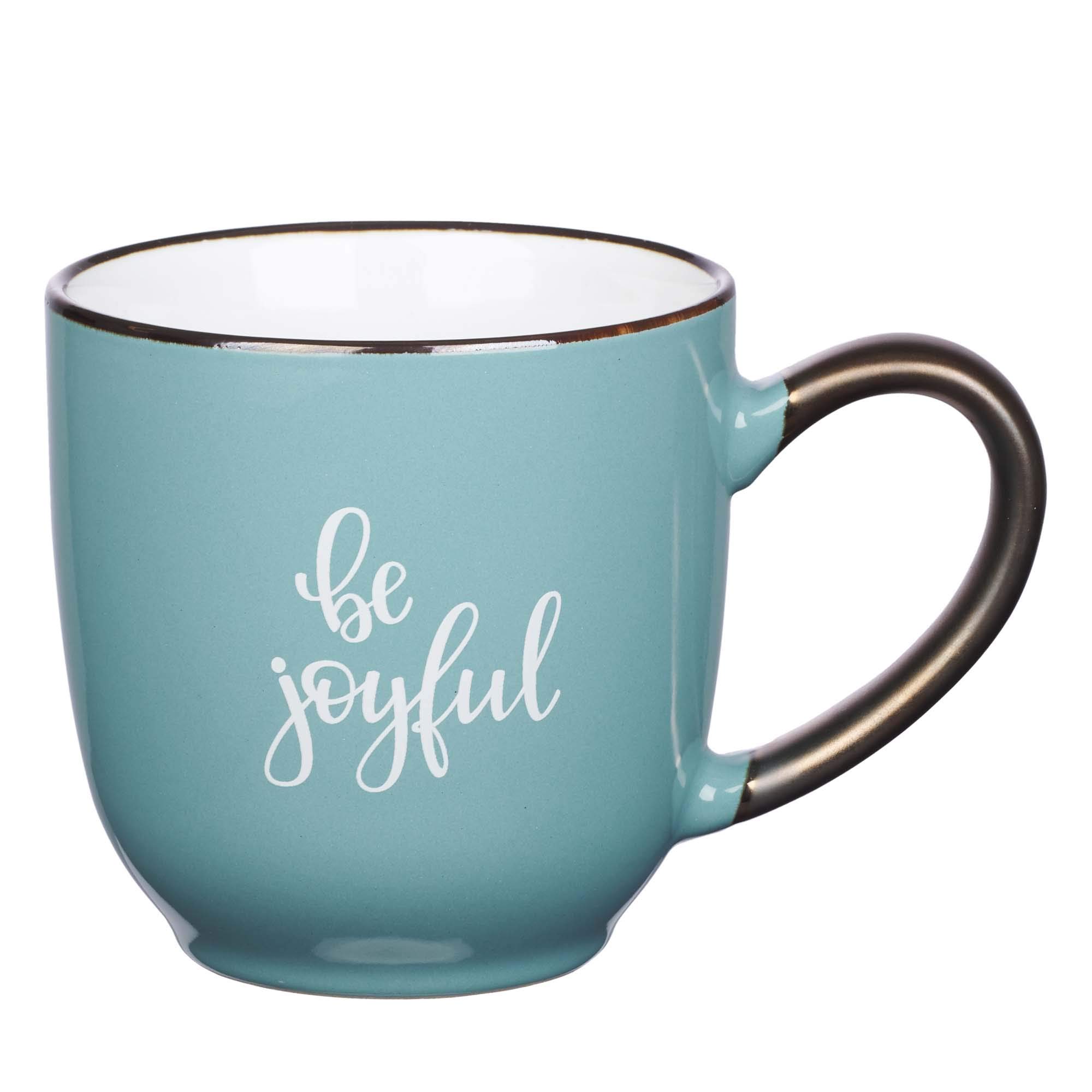 Amazon.com: WITH LOVE Be Joyful Teal Coffee/Tea Mug, Ceramic Encouraging  and Inspirational Coffee Cup for Women, 12oz : Home & Kitchen