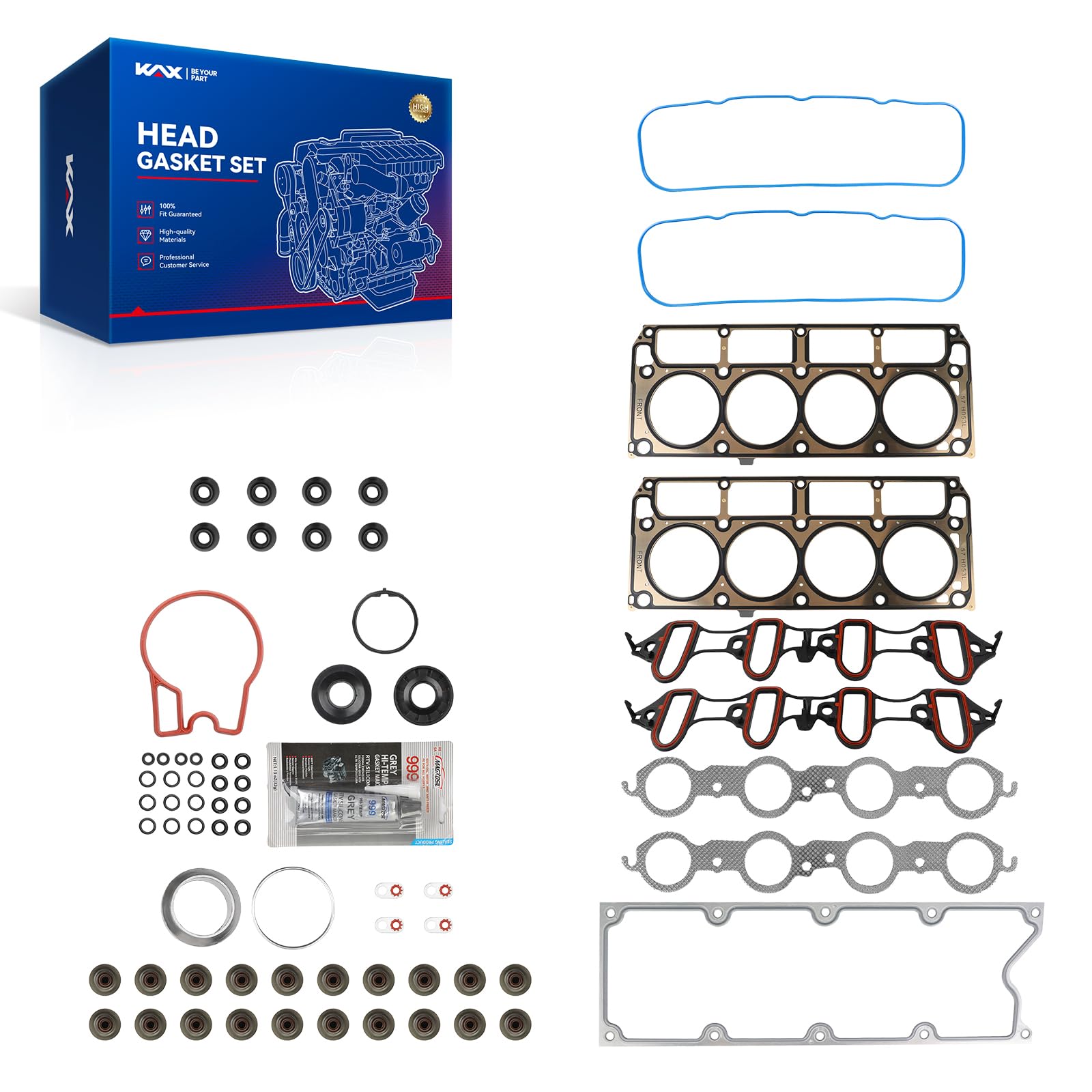 KAX Head Gasket Set Fit for Silverado 1500/Sierra 1500 2002-2011 4.8L/5.3L