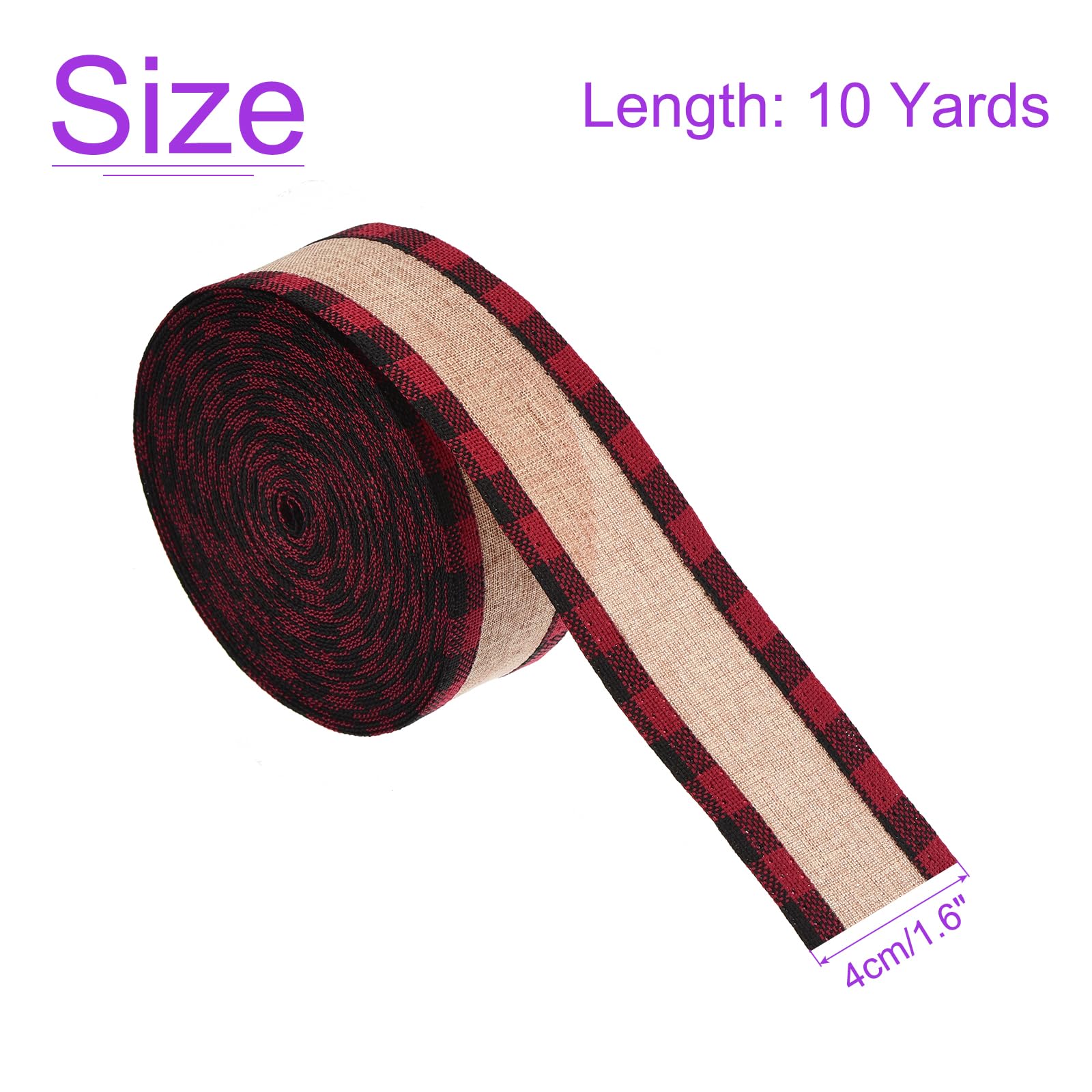 DMiotech 1.6 Inch 10 Yards Gingham Ribbon - Image 3
