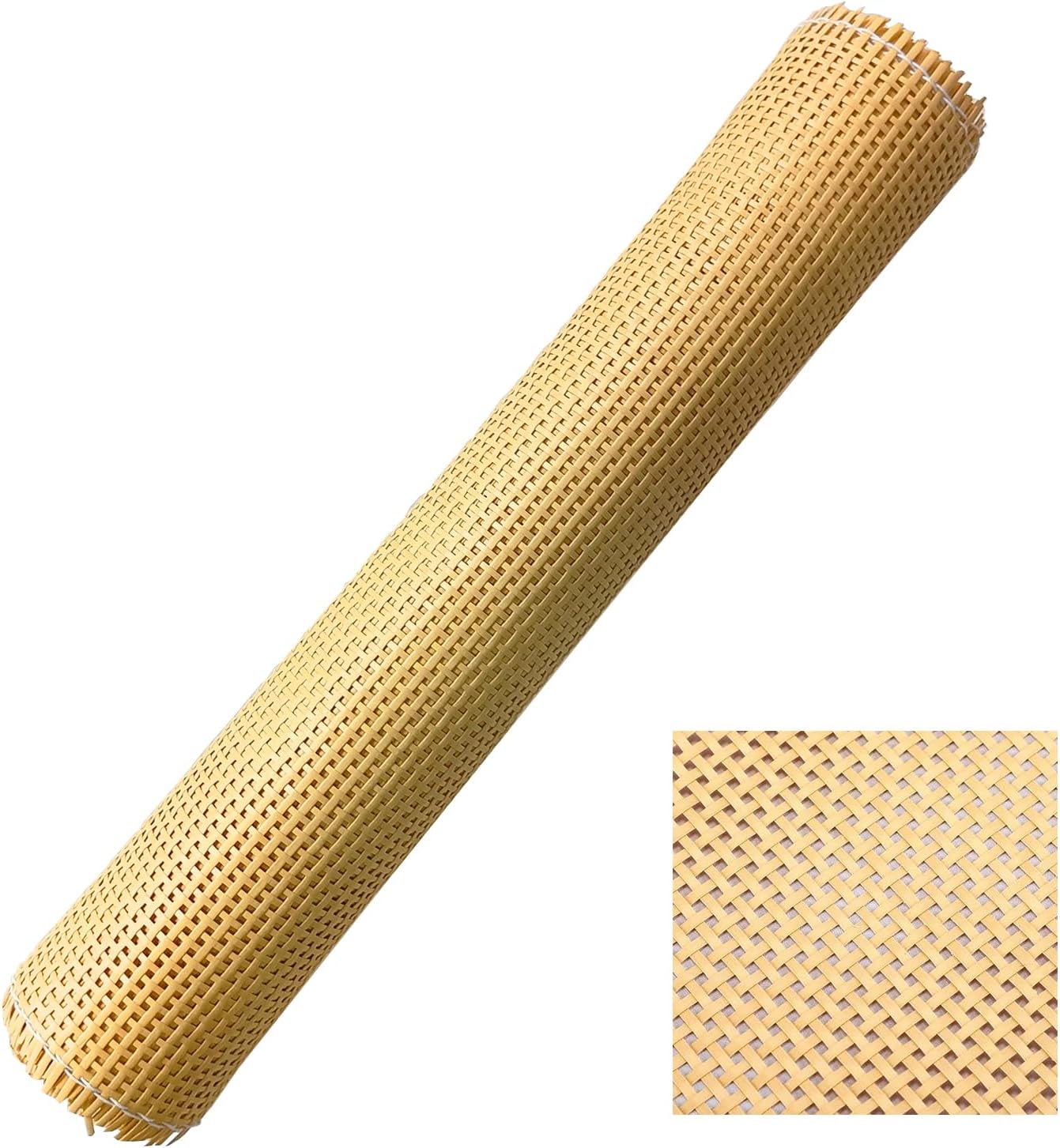 Cane Rattan Webbing Roll,20 inch X 6.6 ft PE Plastic Rattan Cane Webbing Roll for Furniture Upgrade,Woven Open Mesh Cane,Cane Webbing Sheet,Rattan Material for DIY Caning Supplies Chairs Cabinet