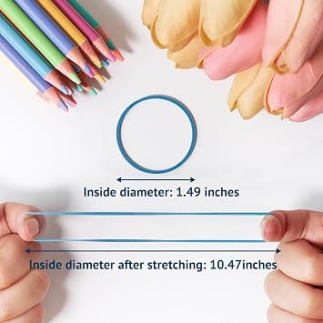 zelin 200 Pcs Rubber Bands, Bagged Colorful Rubber Bands Office Supplies
