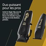Wahl Cordless Barber Combo - Cordless Hair Clipper Combo - Black Magic Clip & Detailer Li - Titanium Knives, 100 Minutes Working Time - 3