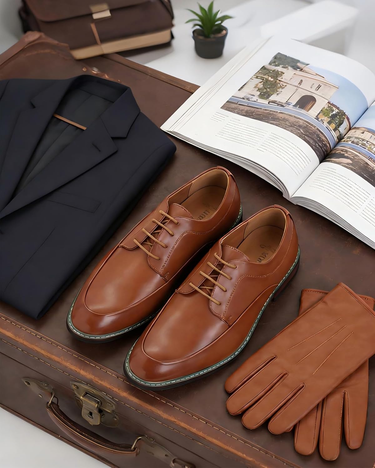 Mens Dress Shoes Classic Cap Toe Oxfords Lace Up Formal & Casual Derby Shoes for Men Wedding Business