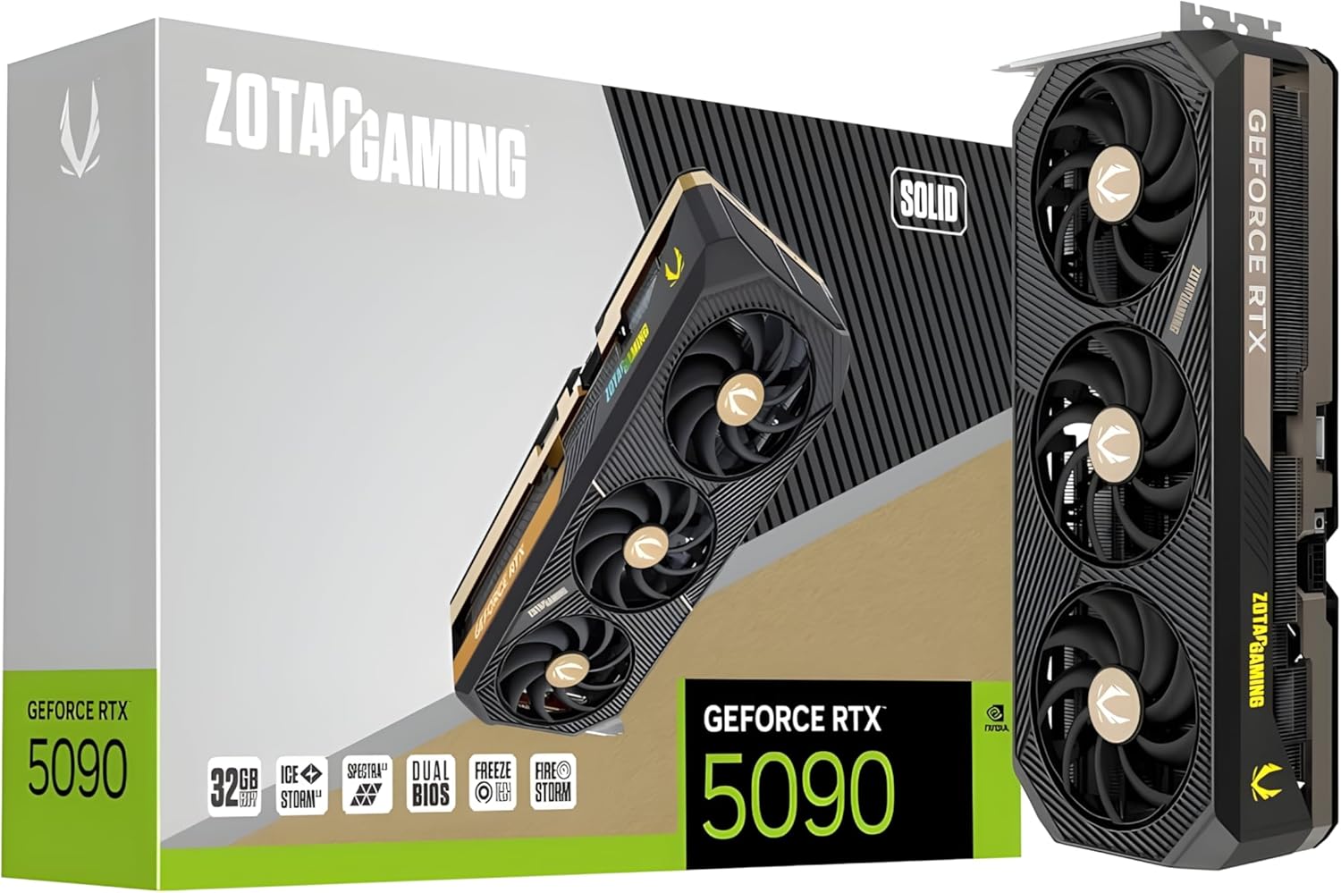 ZOTAC Gaming GeForce RTX 5090 Solid 32GB GDDR7 Reflex 2 RTX AI DLSS4