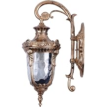 Antique Outdoor Wall Patio Light, 60W 110V Hammered Texture Glass Exterior Wall Lantern for Front Porch Patio Garage Weather Resistant Antique Not Included E26 Bulbs&Switch Bronze, 20.5" H