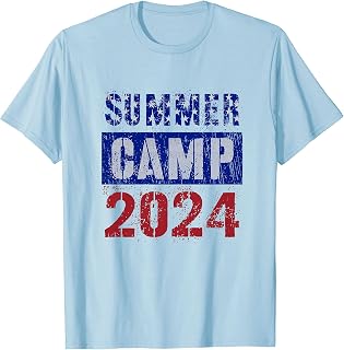SUMMER CAMP 2024 Crew Kids Camping Making Memories Vintage T-Shirt
