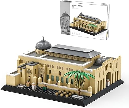 AL-AQSA Mosque Building Set for Adults - 768 PCS Islamic Architecture Model Bricks Kit, World Famous Landmark Collection Gift for Adults, Home Office Decor