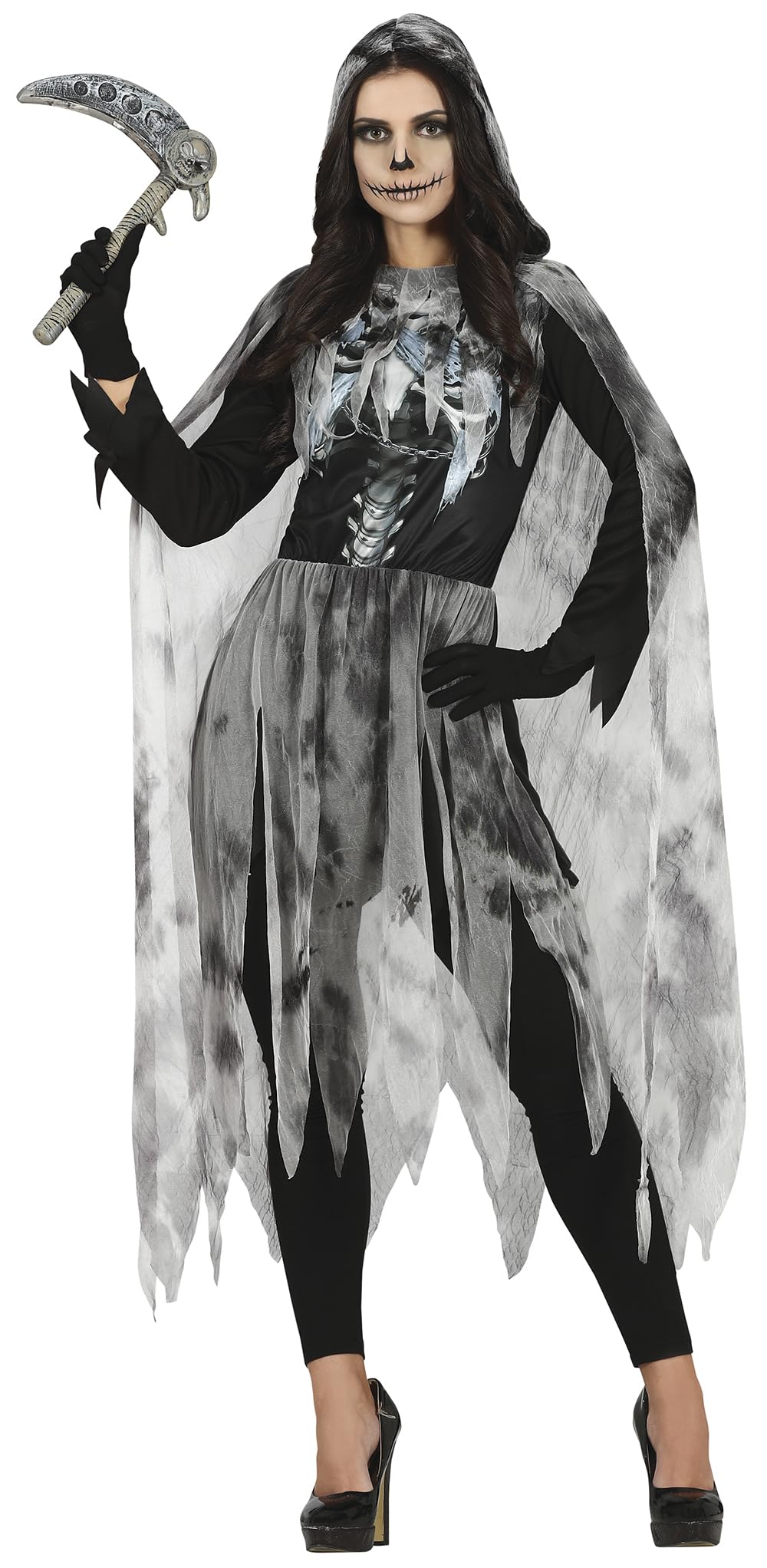 FIESTAS GUIRCA Pirate Skeleton Ghost Fancy Dress Costume Adult Woman Size M 10-12