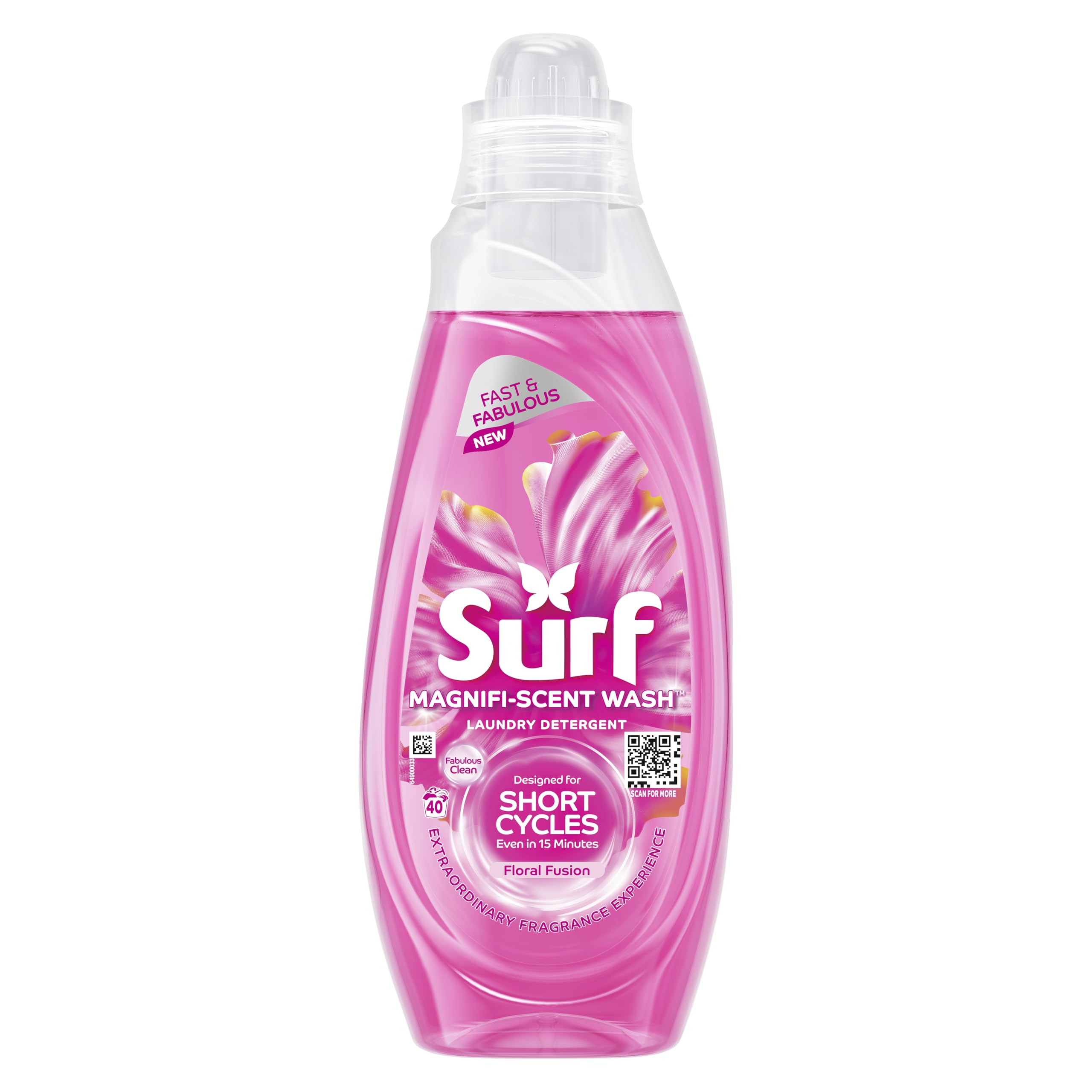 Surf Laundry Detergent Magnifi-Scent Floral Fusion 1.08L - 40W, 8Pk
