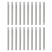 Vista 12 de uxcell Pasadores de acero inoxidable 304 de 0.05 x 0.236 pulgadas, 20 pines de cabeza moleteada con extremo biselado plano, clavijas de madera