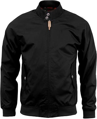 WESTACE Mens Harrington Jacket Classic Water-Repellent Lightweight Vintage Outfit Coat