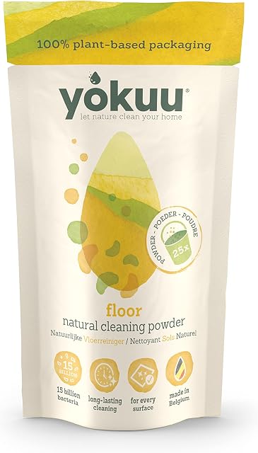 YOKUU Floor Cleaner | Eco Friendly Products & Cleaning Supplies | Use to Clean Floors, Tiles, Counters | Citrus Scent | 100g for 25 Buckets