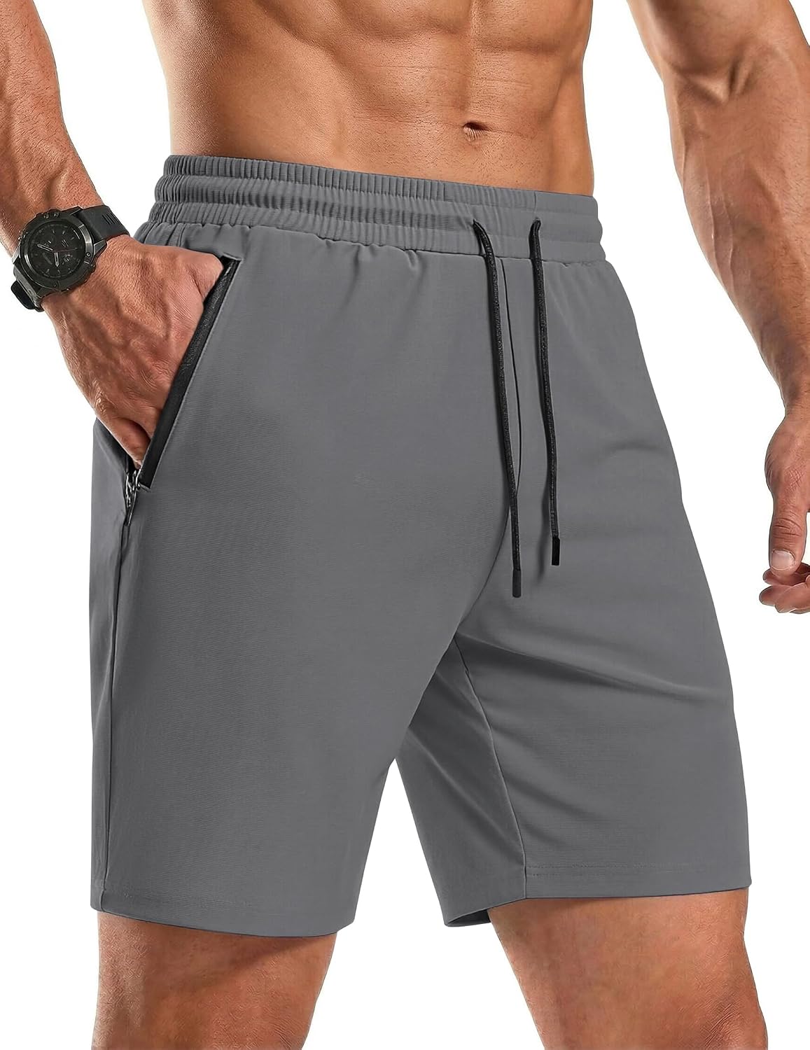 COOFANDY Men's Gym Workout Shorts Quick Dry Athletic Loose-Fit Lightweight Running Shorts with Zipper Pockets