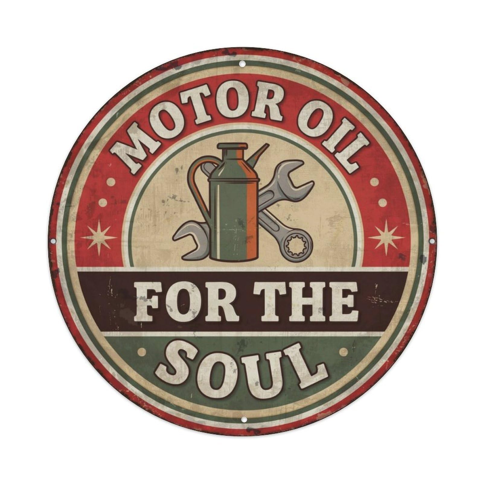 Motor Oil Retro Gas Station Metal Tin Sign Plaque