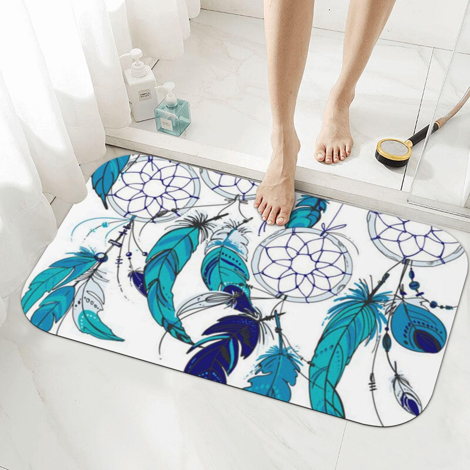 Tapis de bain attrape-rêves amérindien pour une salle de bain zen
