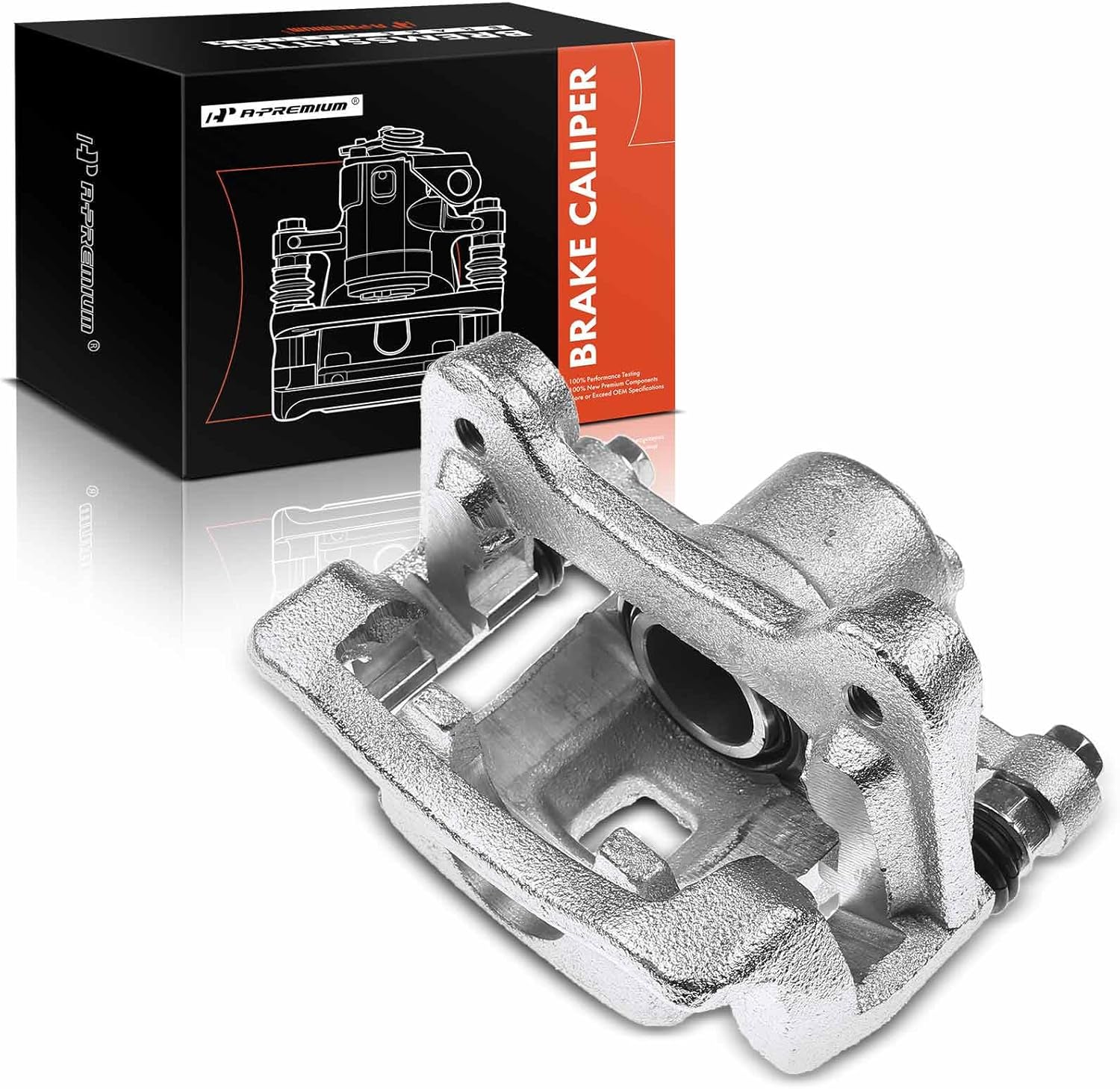 A-Premium Disc Brake Caliper Assembly with Bracket Compatible with Select Kia and Hyundai Models - Optima 2011-2016, Azera 2012-2017 - Rear Right Passenger Side