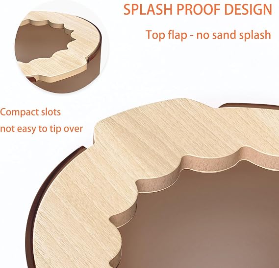 Marchul Hamster Sand Bath Container, Hamsters Sand Bath Box with Cleaning Scoop, Brown Hamsters Bathtub Bathroom Toilet, Hamster Litter Box for Dwarf Hamster, Syrian Hamsters, Gerbil, Easy to Clean