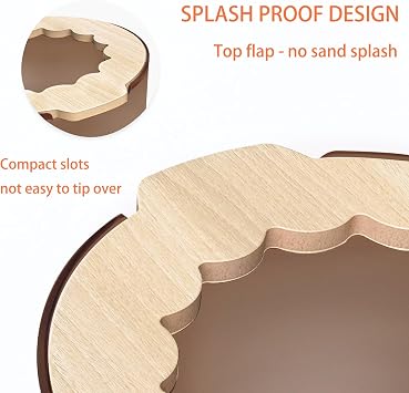 Marchul Hamster Sand Bath Container, Hamsters Sand Bath Box with Cleaning Scoop, Brown Hamsters Bathtub Bathroom Toilet, Hamster Litter Box for Dwarf Hamster, Syrian Hamsters, Gerbil, Easy to Clean