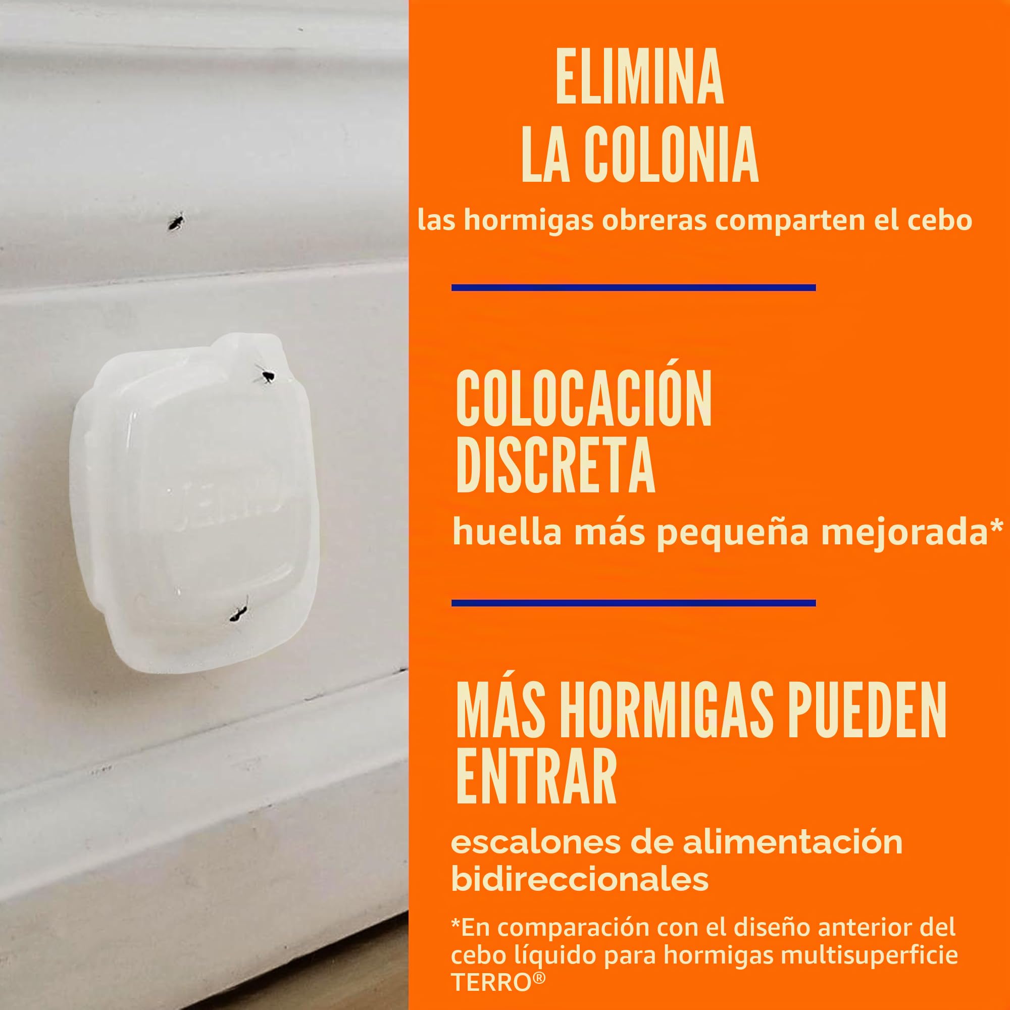 TERRO Cebos líquidos para Hormigas para Interiores con Tiras Adhesivas para Cebo Discreto, Trampa para Hormigas Terro y estación de Cebo, Paquete de 4 Unidades, T334B