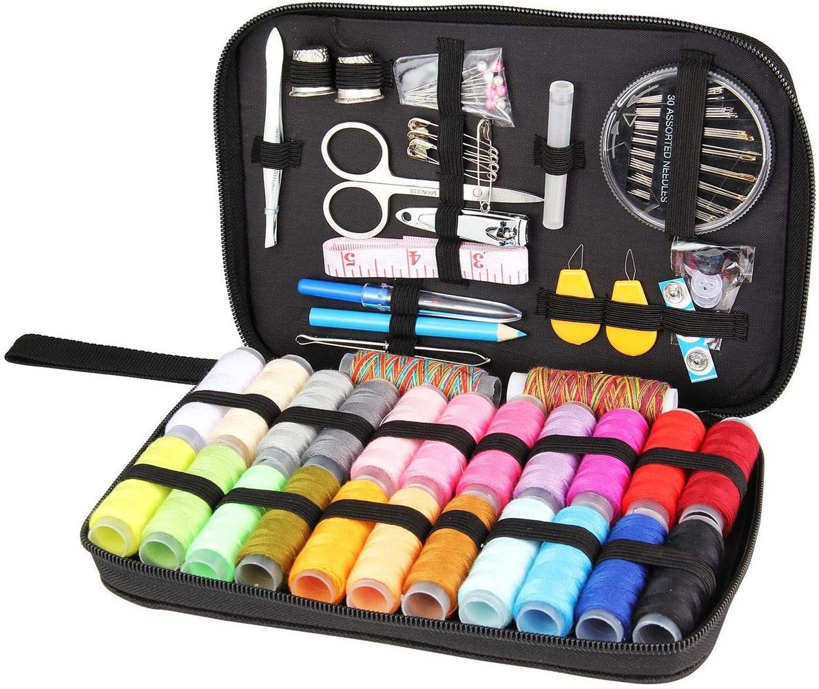ALQ Multifunction Sewing Box with Accessories Thread Stitches Needles Tool Set - 94 Pieces