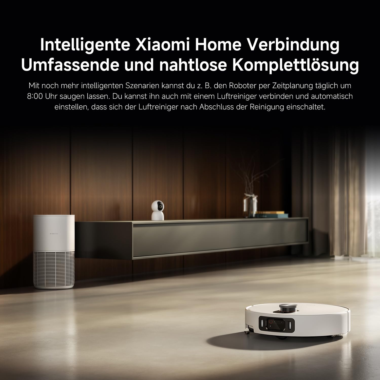 XIAOMI Robot Vacuum 5 Pro Saugroboter mit Wischfunktion, 20.000Pa, Ausfahrbarer Mopp & Seitenbürste, Selbstreinigende All-in-One Basisstation, KI-Navigation, App & Sprachsteuerung