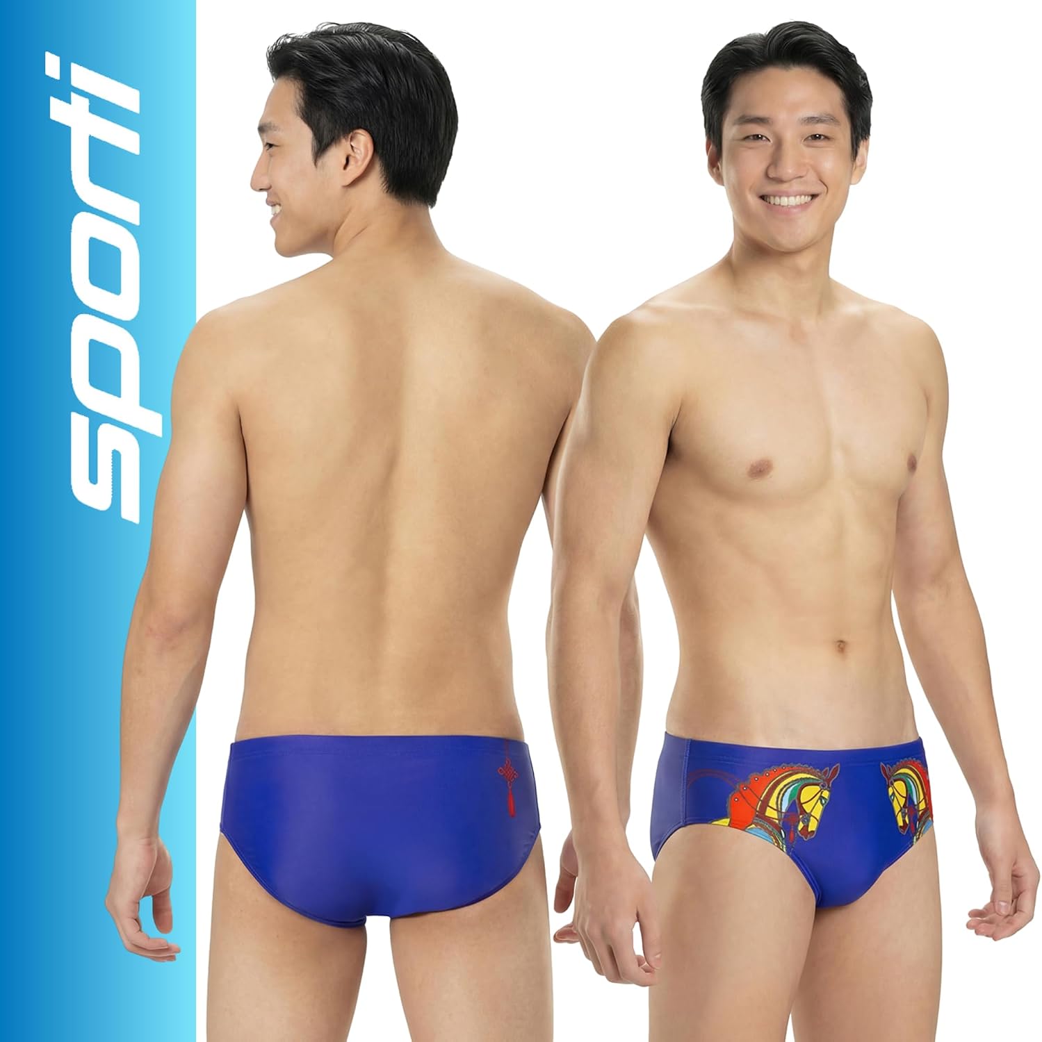 Sporti Men's Swim Briefs - Swimsuit Training Bathing Suit for Swimmers - Men's Athletic Swimwear Briefs for Lap Swimming