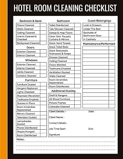 Hotel Room Cleaning Checklist